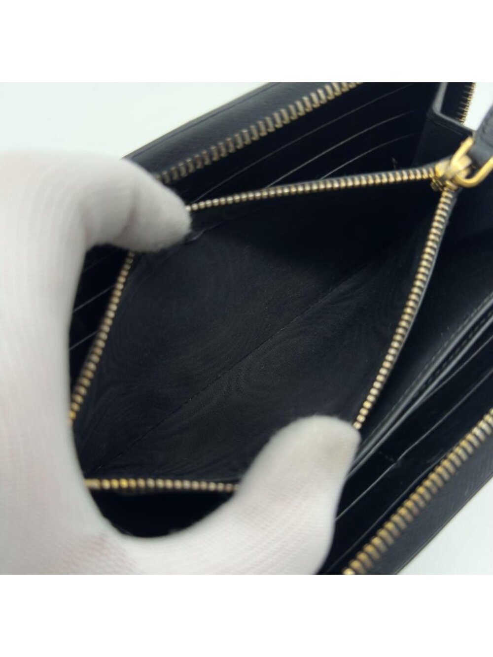Prada Quilted Lamb Leather Zip Around Wallet Round - Picture 10 of 15